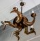 Lámpara de araña vintage de bronce, Imagen 8