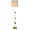 Tall Vintage Polished Bronze Floor Lamp by Willy Daro 1