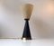 Lámpara de mesa Diabolo italiana con detalles de latón, años 60, Imagen 4