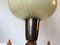 Lámpara de mesa Mid-Century con forma de cohete de teca, años 50, Imagen 2