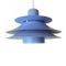 Danish Blue Multi-layered Model 753 Pendant Lamp from Horn Lighting, 1960s 2