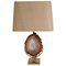 Vintage Brass Table Lamp with Agate 1