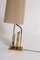 Vintage Tischlampe aus Messing mit Achat 5