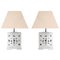 Vintage Acrylic Glass Table Lamps by Romeo Paris, Set of 2 1