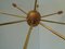 Mid-Century Space Age Italian Brass Ceiling Lamp, 1950s, Image 3