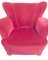 Swedish Red-Pink Velvet Lounge Chairs, 1950s, Set of 2 5