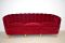 Red Curved Sofa, 1960s 1