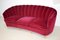 Geschwungenes rotes Sofa, 1960er 2