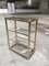 Mid-Century Bamboo Styled Gilded Metal & Glass Etagere, Image 2