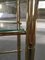 Mid-Century Bamboo Styled Gilded Metal & Glass Etagere 9