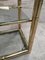 Mid-Century Bamboo Styled Gilded Metal & Glass Etagere 17