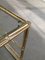 Mid-Century Bamboo Styled Gilded Metal & Glass Etagere 8