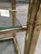 Mid-Century Bamboo Styled Gilded Metal & Glass Etagere 18