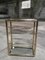 Mid-Century Bamboo Styled Gilded Metal & Glass Etagere 1