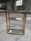 Mid-Century Bambus Etagere aus vergoldetem Metall & Glas 3