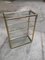 Mid-Century Bamboo Styled Gilded Metal & Glass Etagere, Image 5