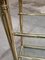 Mid-Century Bamboo Styled Gilded Metal & Glass Etagere 16