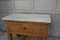 Antique Butcher's Table with Marble Top 11