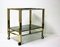 Vintage Brass & Chrome Two Tier Bar Trolley, 1970s 6