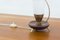 Lámpara de mesa vintage de latón, teca y vidrio, Imagen 5