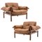 Mid-Century Brazilian Lounge Chairs in Leather & Rosewood by Percival Lafer, Set of 2 1