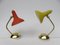 Brass & Shrink Lacquer Bedside Table Lamps, 1950s, Set of 2 1
