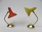 Brass & Shrink Lacquer Bedside Table Lamps, 1950s, Set of 2, Image 1