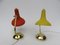 Brass & Shrink Lacquer Bedside Table Lamps, 1950s, Set of 2, Image 4