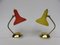 Brass & Shrink Lacquer Bedside Table Lamps, 1950s, Set of 2 2
