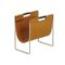 Magazine Holder in Light Brown Leather from Brabantia, 1970s 1