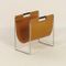 Magazine Holder in Light Brown Leather from Brabantia, 1970s 4