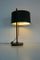 Adjustable Teak Table Lamp with Black Leather Lampshade, 1970s 2