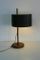 Adjustable Teak Table Lamp with Black Leather Lampshade, 1970s 11