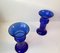 Cobalt Blue Glass Vases by Michael E. Bang for Holmegaard, 1980s, Set of 2 3