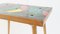 Mid-Century French Multicolored Ceramic & Oak Side Table, 1950s, Image 7