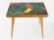 Mid-Century French Multicolored Ceramic & Oak Side Table, 1950s 2