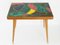 Mid-Century French Multicolored Ceramic & Oak Side Table, 1950s, Image 2