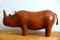 Poggiapiegi piccolo a forma di rinoceronte in pelle di Dimitri Omersa, anni '80, Immagine 6