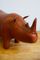 Poggiapiegi piccolo a forma di rinoceronte in pelle di Dimitri Omersa, anni '80, Immagine 2