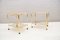 Golden Hollywood Regency Service Trolleys with Smoked Glass Tops, 1960s, Set of 2 4