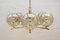 Chandelier in Brass and Smoked Glass, 1960s, Image 1