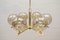 Chandelier in Brass and Smoked Glass, 1960s 7