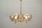 Chandelier in Brass and Smoked Glass, 1960s 6