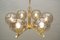 Chandelier in Brass and Smoked Glass, 1960s 8