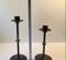 Brutalist Danish Steel & Bronze Candlesticks from Metal Kunst, 1970s, Set of 2 6