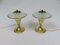 Mid-Century Table Lamps in Glass, Brass & Wood, Set of 2 3