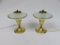 Mid-Century Table Lamps in Glass, Brass & Wood, Set of 2, Image 3
