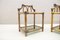 Vintage Rattan and Leather Nightstands with Smoked Glass, 1960s, Set of 2 5