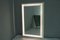 Large Space Age Illuminated Glass Wall Mirror, 1960s, Image 3