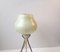 Modernist Tripod Table Light in Brass & Pin-stripe Glass, 1960s 4